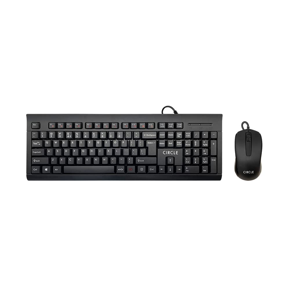 Circle Multimedia C41 USB Keyboard Combo (Black) with Durable and Sleek Design, Spill Resistance, 12 Multimedia hotkeys, Rubber Membrane Key Switch and UV Print Technology Adopted-picture-17