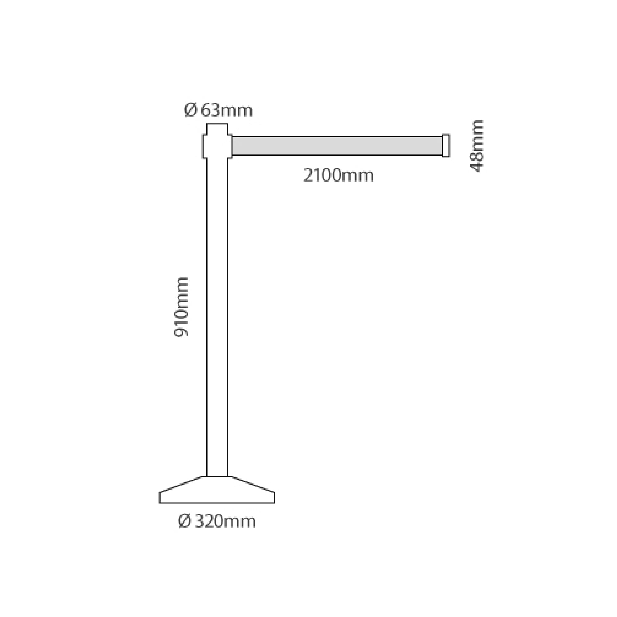 Postes Separadores con Cinta Extensible Amarillo 91cm Acero Resistente 4 Vías de Conexión