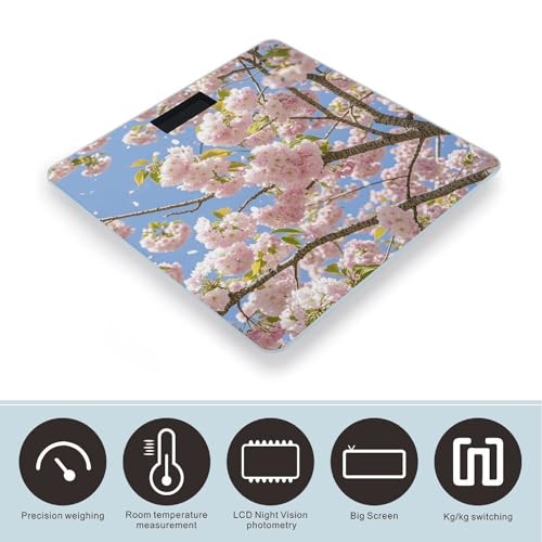 Báscula Digital Cherry Blossom de Vidrio Templado miniatura 3