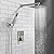 Lava Odoro Modern 2-Setting Square Shower System with Rain Shower Head and Handheld Spray Brushed Nickel, Rainfall Shower Faucet Set Brushed Nickel, Shower Valve and Trim Kit, SF103-BN