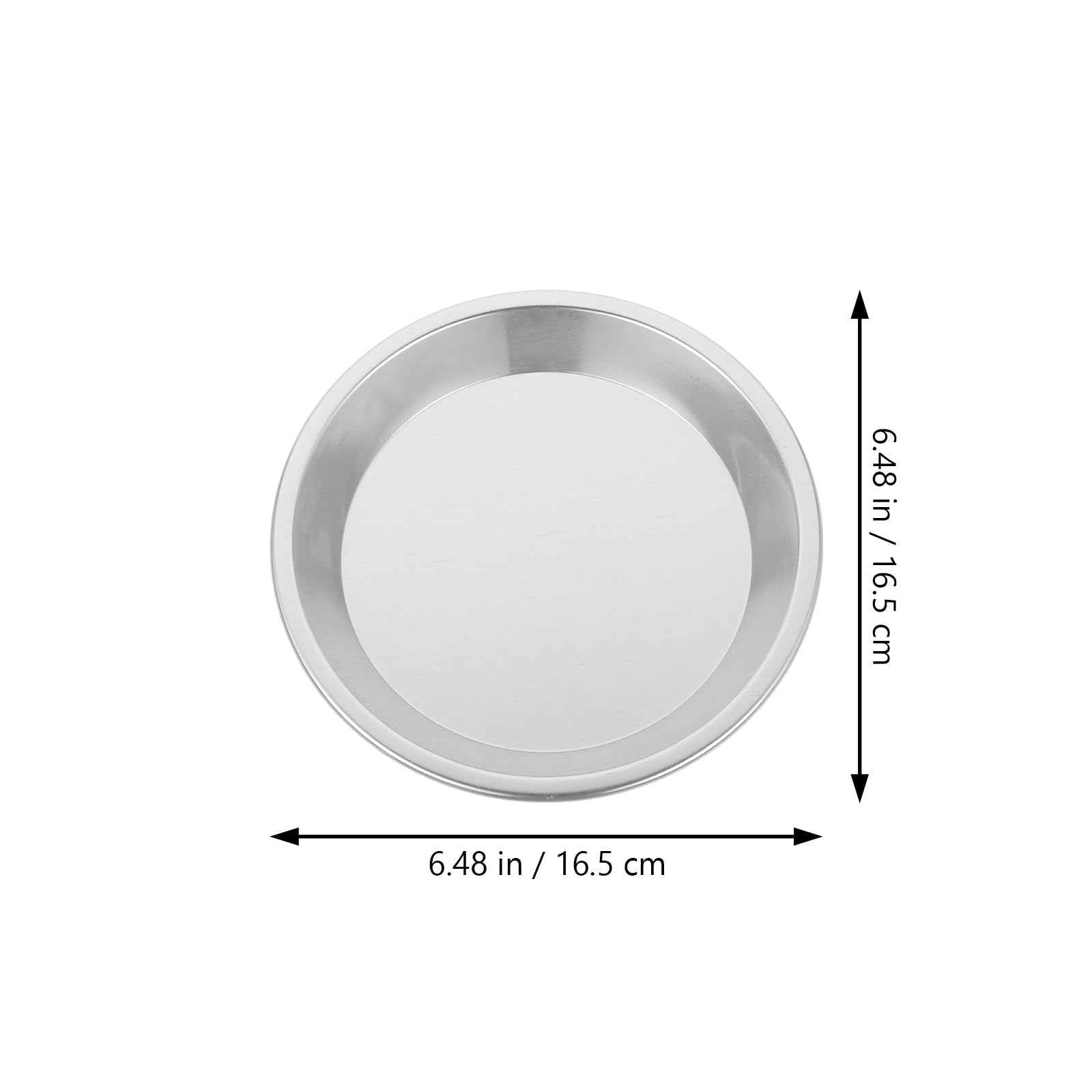 BESPORTBLE 2 Pack Stainless Steel Pizza Pan, 6.4 Inch Pizza Tray Oven Pizza Crisper Pan, Round Pizza Sheet Baking Pan Food Serving Plate for Pie, Cookie, Dishwasher Safe, 16.5X16.5X1.8CM, Silver