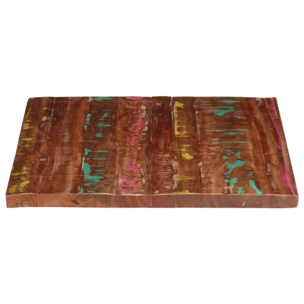vidaXL Tischplatte, Holzplatte Rechteckig, Massivholzplatte für Tisch Esstisch Couchtisch, Ersatztischplatte, 90x80x2,5cm Altholz Massiv