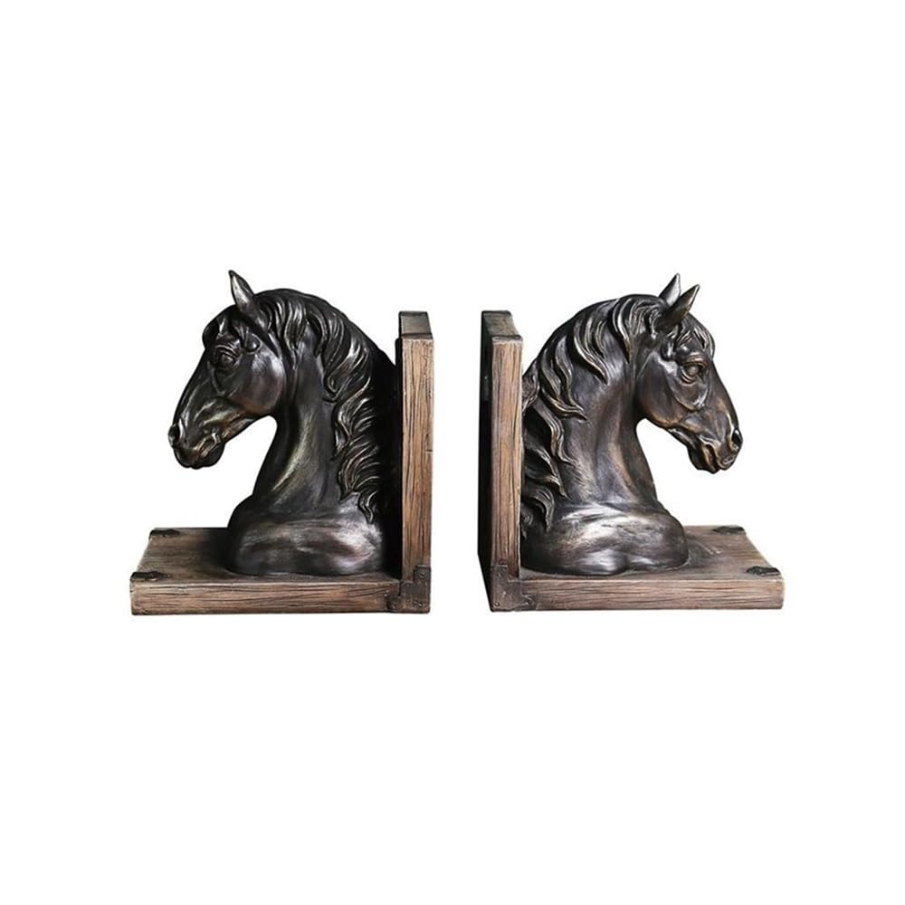 Book Organizer Horse Decorative Bookends Heavy Duty Book Ends to Hold Books Perfect Stopper Bookshelf Accessories