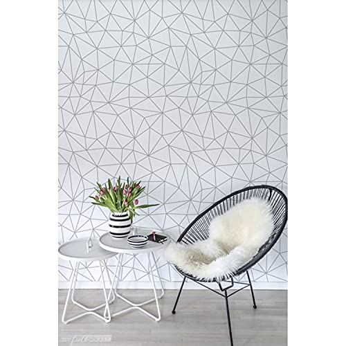 Papier peint géométrique 290x290cm pour masquer les défauts - 2