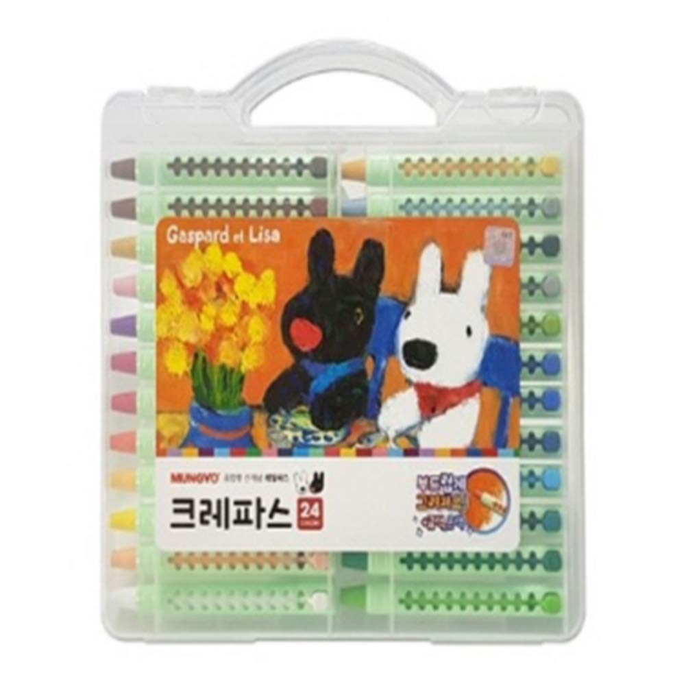 MUNGYO Gaspard et Lisa Non Toxic Crayon,Soft Pastel (24 Colors)