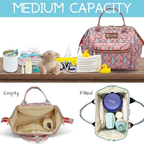 Image of VISMIINTREND Mini Diaper Bag for Baby | Small Nappy Bags for Mother | Maternity Travel Handbag | Hospital Bags for Mom | Baby Shower Gift for Mom | Gifts for New Born Baby Boy Girl