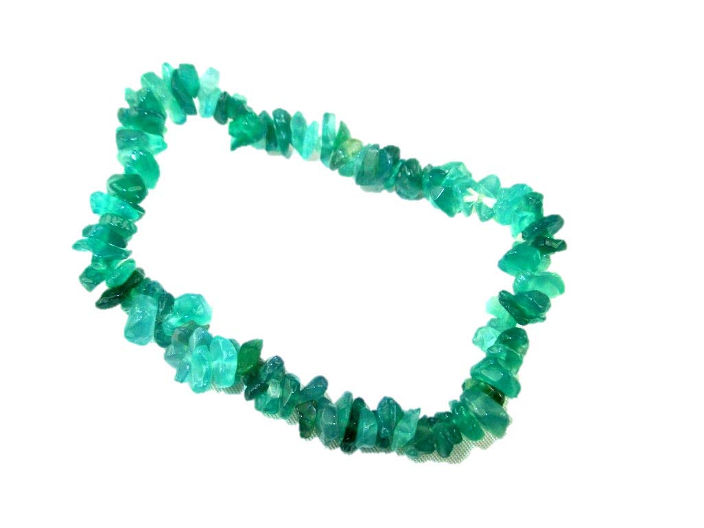 HiJet Green Mica Chips Bracelet Balancing Positive Energy Harmony Luck Natural Genuine Fashion Beauty