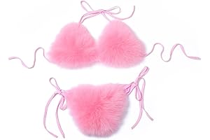 Womens Fluffy Faux Fur Bikini Sets: Unleash Your Inner Glamour