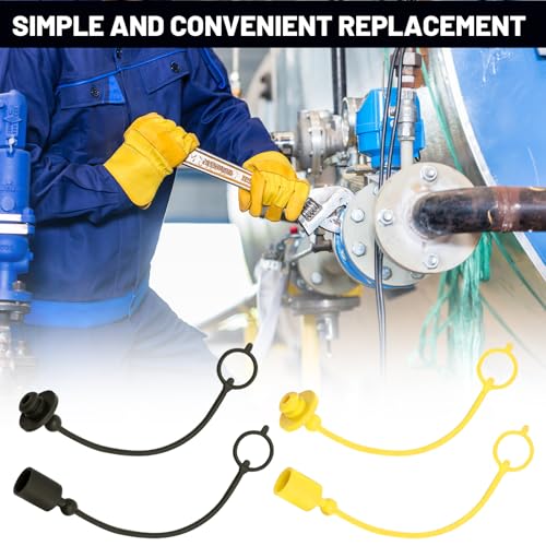 Image of UOIENRT 8 Pcs Hydraulic Quick Connection Coupler Dust Cap Plug Set, Replacement for 1 /4 Inch Kubota B2601 B2650 B2301 BT600 BT601 BT602 BH65 BH70 B3350 BX2350 BX2360 BX2660D BX22 BX23 BX24 BX25