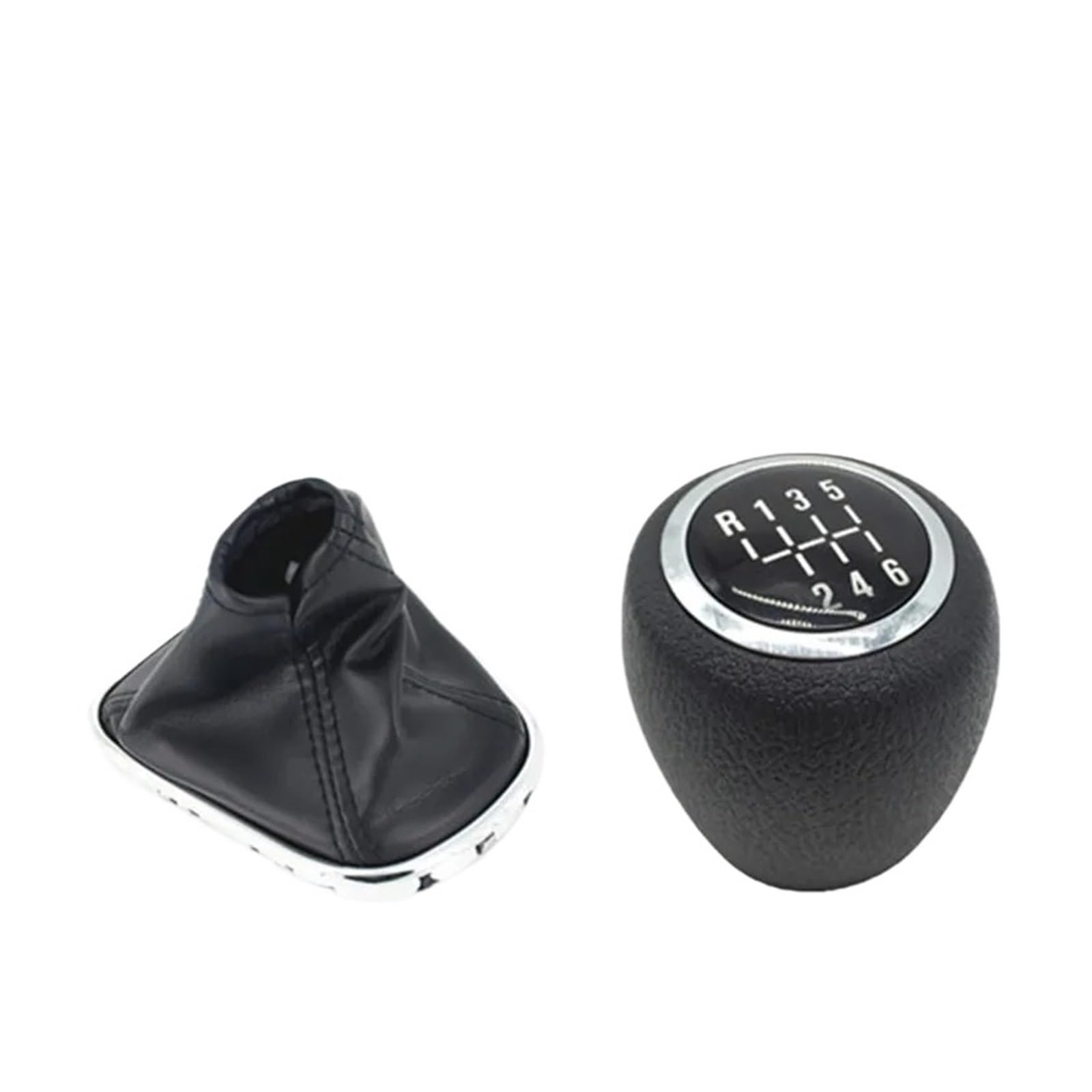 Qmtvfsrh Combo 6 Speed Car Gear Shift Knob Manual Gear Shift Knob Pu Gaiter Boot Cover For Cruze 2008-2012 Black Shifter Lever(Combo 6 Speed)
