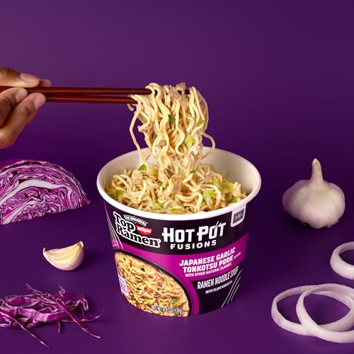 Image of Top Ramen Hot Pot Fusions Japanese Garlic Tonkotsu Pork, 4.8 Ounce (Pack of 6)