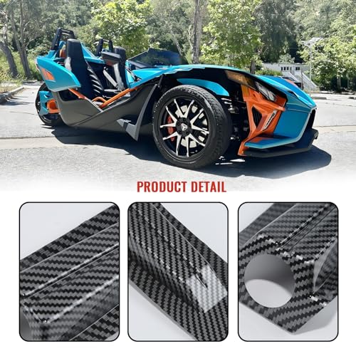 Image of Rear Camera Trim Cover for Polaris Slingshot, Carbon Fiber Pattern Rearview Camera Decorative Frame Behind Camera Lid Rear Camera Protector for Polaris Slingshot 2020-2024 Accessories