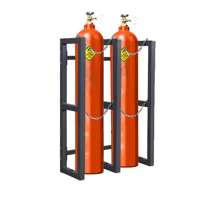 Porte-bouteilles de gaz double pour réservoir oxygène et acétylène en acier