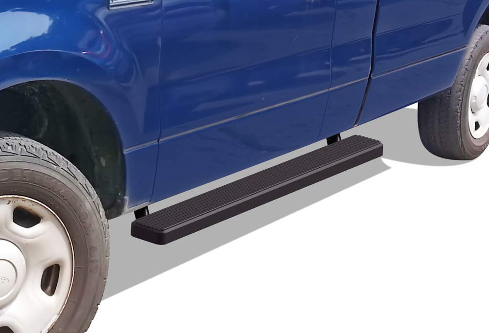 APS (Stainless Steel Black Powder Coated 5 inches) Running Boards Nerf Bars Side Steps Compatible with Ford F150 2004-2008 Regular Cab (Exclude 04