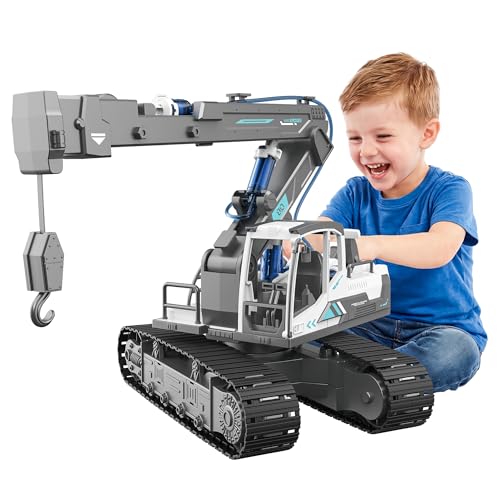 Image of Hydraulic Crane Truck STEM Building Toy, 134 Pcs Engineering Kit for Kids | DIY Construction Kit, Hydraulic Robot Arm, No Battery Required, Mechanical Learning, Assembly Toy, STEM Engineering Activity