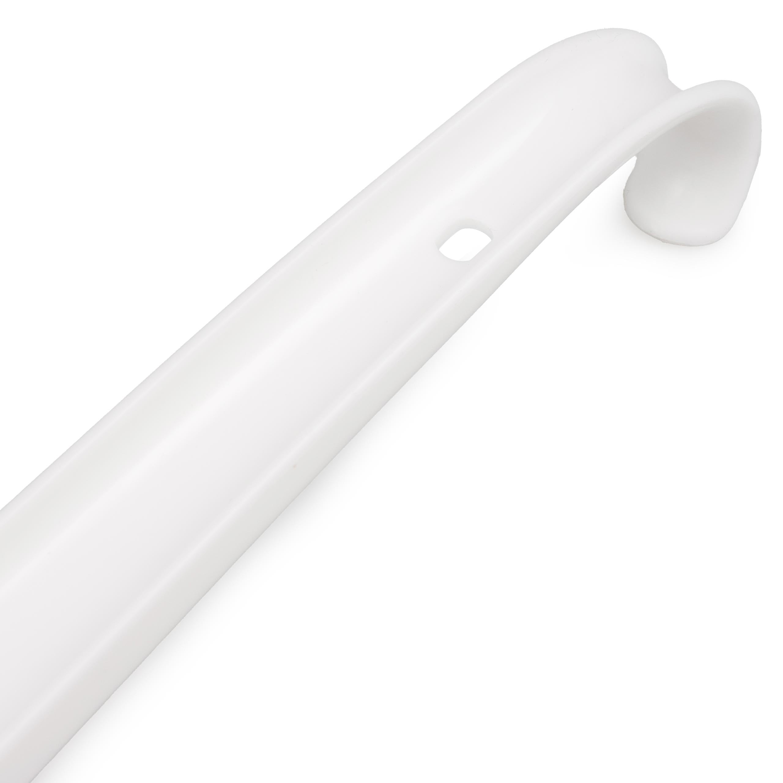 SULPO Schuhlöffel lang 58 cm, 3 Stück, Schuhanzieher lang aus Kunststoff, stabiler Schuhlöffel mit Aufhängeloch, weiß
