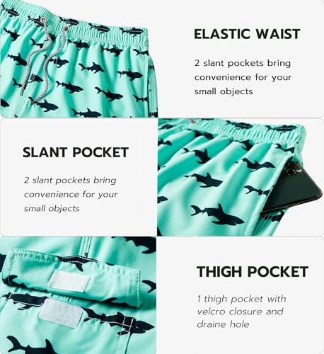 APTRO Men's Swim Trunks 9" Quick Dry Bathing Suit Big & Tall Beach Swimsuits3