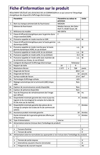MEDION E13297 (MD 30976) 80 cm (32 Zoll) HD Fernseher (integrierter DVD-Player, Triple Tuner Receiver DVB-T2 DVB-C DVB-S2, 3 x HDMI, SCART, VGA, USB, Mediaplayer, CI+) MEDION E13297 (MD 30976) 80 cm (32 Zoll) HD Fernseher (integrierter DVD-Player, Triple Tuner Receiver DVB-T2 DVB-C DVB-S2, 3 x HDMI, SCART, VGA, USB, Mediaplayer, CI+)