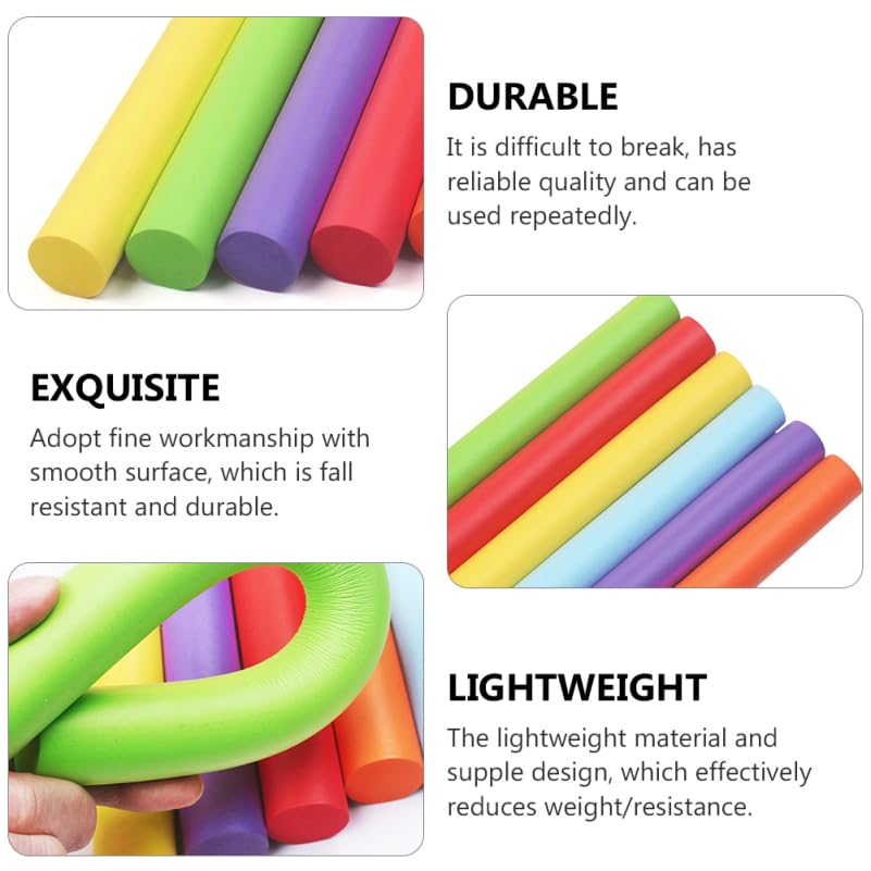6pièces Bâtons Souples De Relais Garçon Fille Bâtons De Transfert Et Colorés pour Entraînement Athlétique