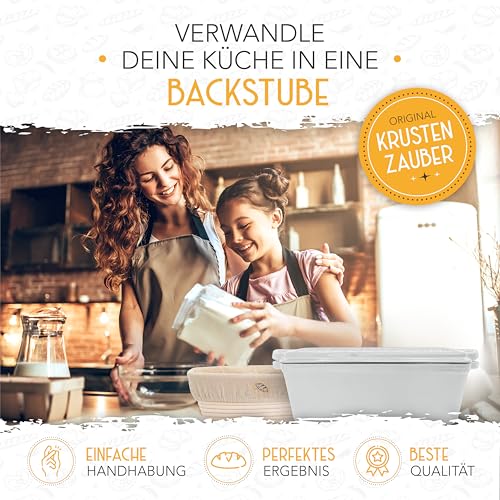 KRUSTENZAUBER Brotbackform aus Gusseisen mit Deckel & Gärkorb eigenes Brot – Ansicht 2
