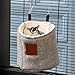 FiboPawer Sugar Glider Sleeping Pouch,Cage Hanging Bag,Warm Cage Accessories & Toys for Sugar Gliders, Guinea Pigs, Ferrets, Hamsters, Sack Swing Hanging Bed for Gliders Rat Hedgehog Hamster,Grey
