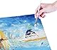 Exerz 10x15cm Malkarton 6 stk - Weiße Leinwandpanel 0.3cm dick 280GSM 100% Baumwolle - Kunstleinwandtafel für Acrylfarben, Ölfarben - Dreifach Grundiert/Ohne Säure/Mittelkörnig
