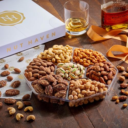 Image of Holiday Nuts Gift Basket - Extra Large Assortment of Sweet & Roasted Salted Gourmet Nuts - Food Gift Box for Dad, Him, Husband, Christmas, Father's Day, Mother's Day, Family, Men & Women