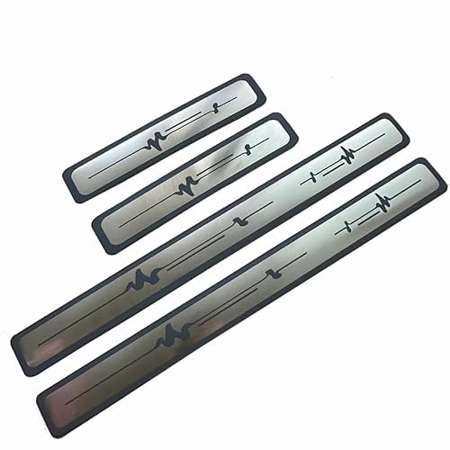 genmaimeifumu 4 Pcs Door Sill Guards for BMW 3er F30/F31 2012-2019, Door Entry Protector Stainless Steel Exterior Accessories Scuff Plate Threshold Cover,Silver