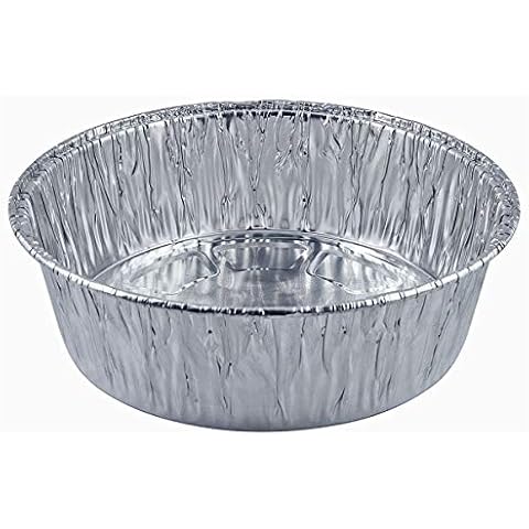 Disposable Round Baking Aluminum Pans - 10-inch Round Extra Deep Round Casserole Cake Pan (20 Count) Cover