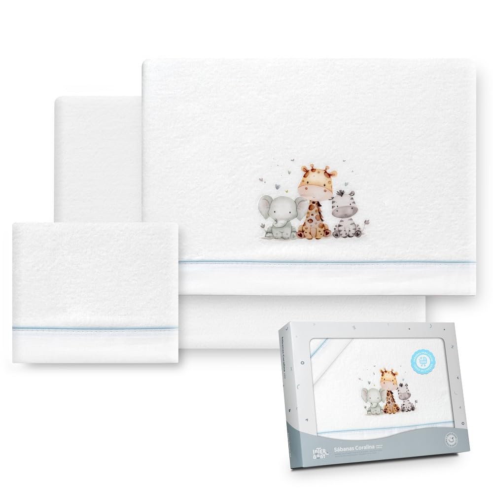 Parure De Draps Polaire Corail Pour Poussette 40x80 Cm - Housse, Drap Et Taie D’oreiller étoiles Et Lune