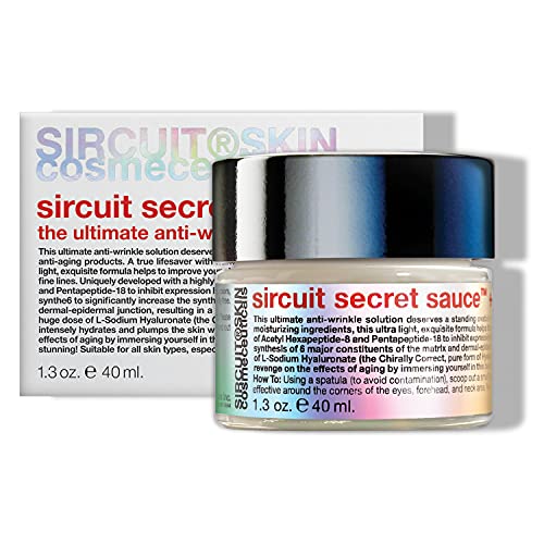 Sircuit Skin SIRCUIT SECRET SAUCE+ The Ultimate Anti-Wrinkle Solution - Shea Butter, Squalane + Sodium Hyaluronate Facial Cream - Hydrating Moisturizer Promotes Appearance of Youthful Skin (1.3 oz)