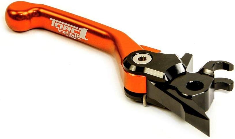 Torc1 Racing 6815-0205 Vengeance Flex Front Brake Lever, Black/Orange