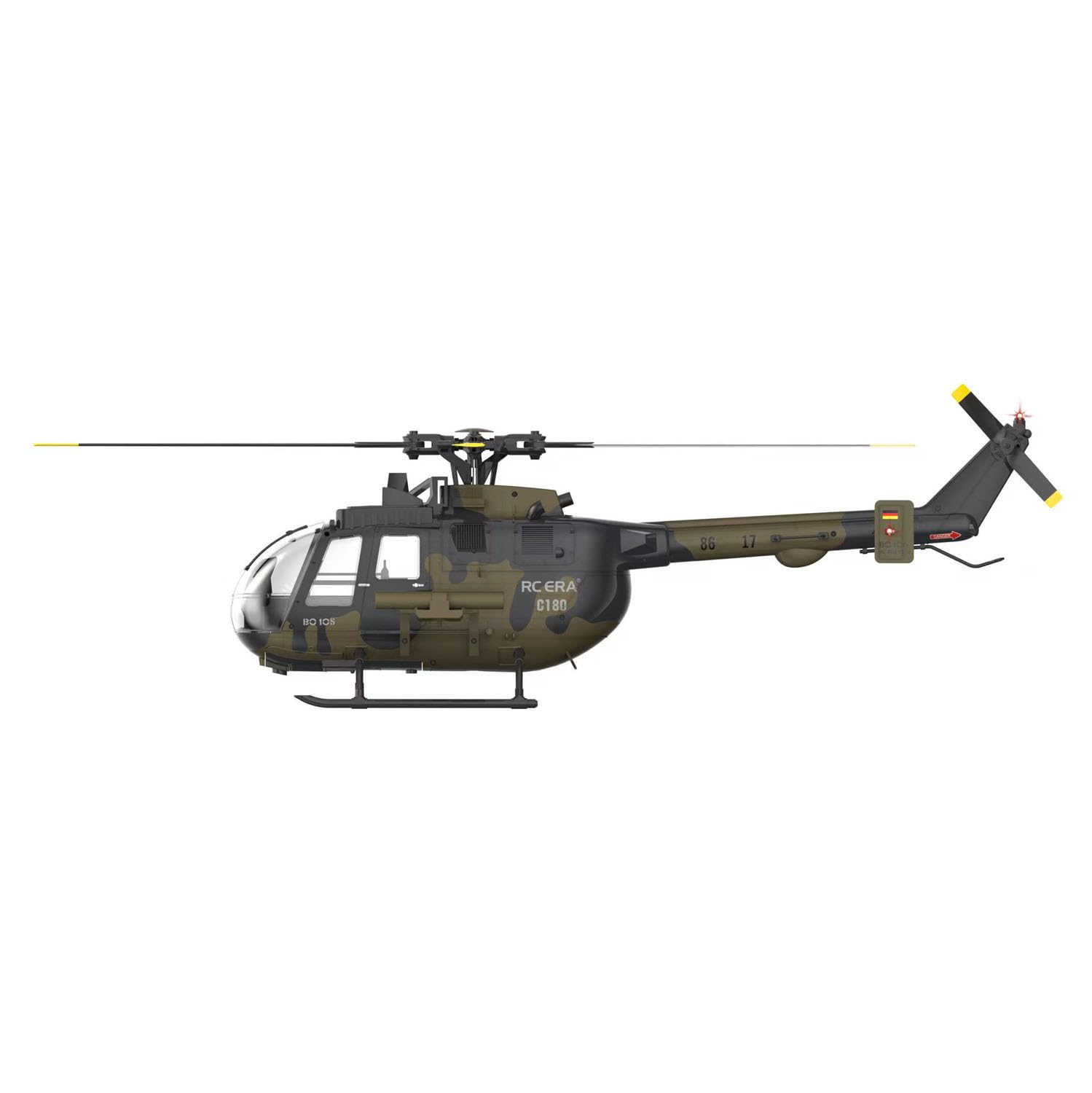 Helicóptero RC ERA 1/25 RC de 3 velocidades C180 BO-105 con control remoto para aviones sin escobillas, despegue de una sola tecla listo para volar