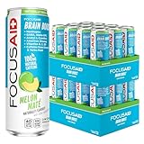 FOCUSAID Energy Blend, Nootropics Drink for Brain Fuel, Alpha-GPC, GABA, B-Complex, Yerba Mate, Green Tea, 100% Clean,100mg Natural Caffeine, 12 Fl Oz (Pack of 24)