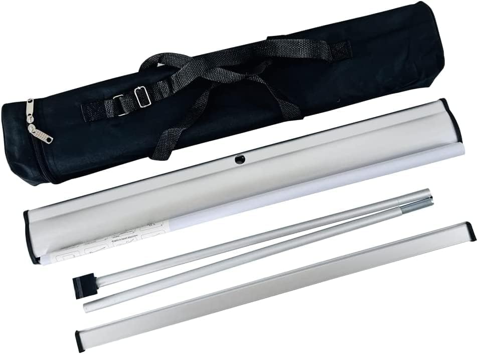 Retractable Banner Stand, Advertising Display, Poster Board 81x33 (No Graphics Banner)