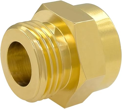 Miniatura 7 de Hooshing Adaptador de babero para manguera de jardín de 1-116 pulgadas, rosca fina hembra a rosca macho de 34 GHT, compatible con mangueras de la