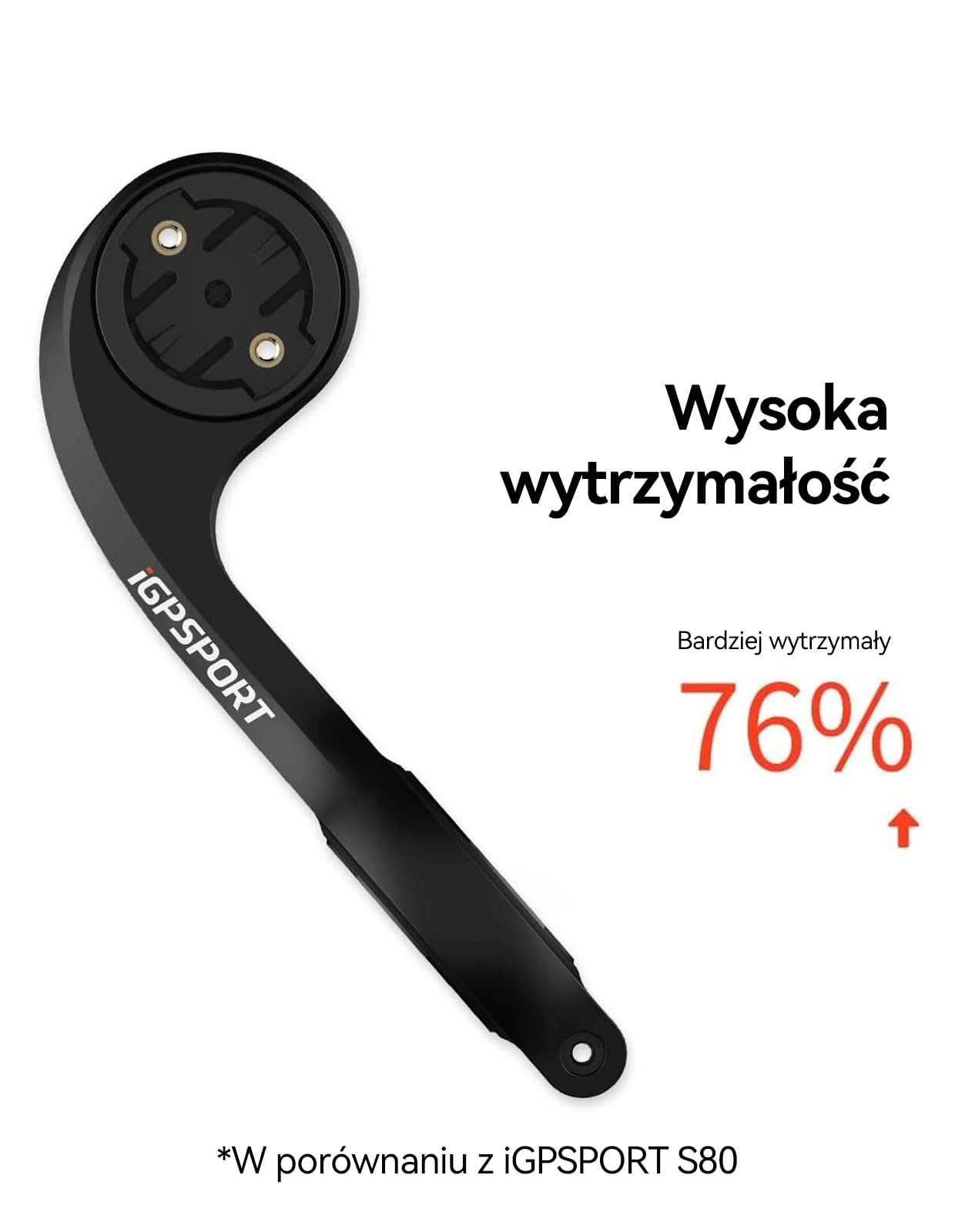 iGPSPORT M80 Przedni Uchwyt Rowerowy, Uchwyt Do Licznika Rowerowego, Uchwyt Rozszerzający, Kompatybilny z iGPSPORT GPS Licznikami Rowerowymi