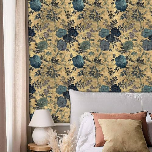 Vintage Floral Peel and Stick Wallpaper,Botanical Chinoiserie Wallpaper by SuxiGlo - Used condition - Image 3