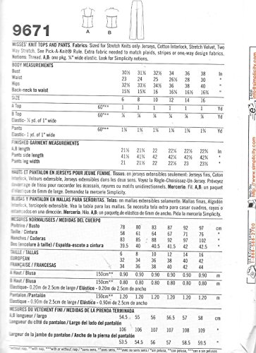 Patron Simplicity 9671 ensemble pantalon fluide pour vos vacances