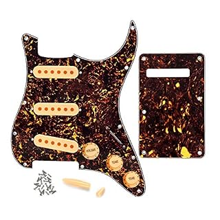 Set de Pickguard de guitare Strat style SSS Fleor, plaque arrière, 52 mm (3 pièces), couvertures de micro / bouton de… - Les Beatles, Paul McCartney, John Lennon, RIngo Starr, George Harrison