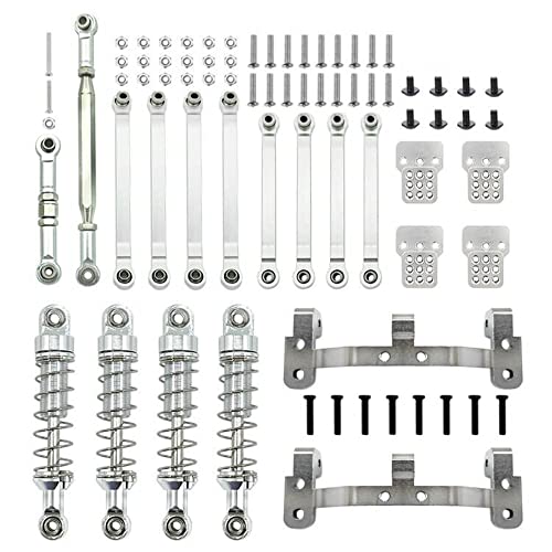 Hduacuge - Amortiguadores de varilla de tracción de metal, para biela de dirección de metal, para piezas de actualización de coche, MN D90 MN-90 MN99S 1/12 RC, 3