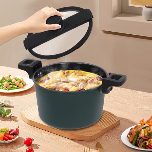 Pressure-Cookers-634-Quart-Pressure-Cooker-Pressure-Cookers-with-One-hand-Operating-Glass-Lid-2-5-KPa-Pressure-Cooker-Pressure-Cookder-Easy-to-Clean-Pressure-Canner-and-Cooker-Dark-Green