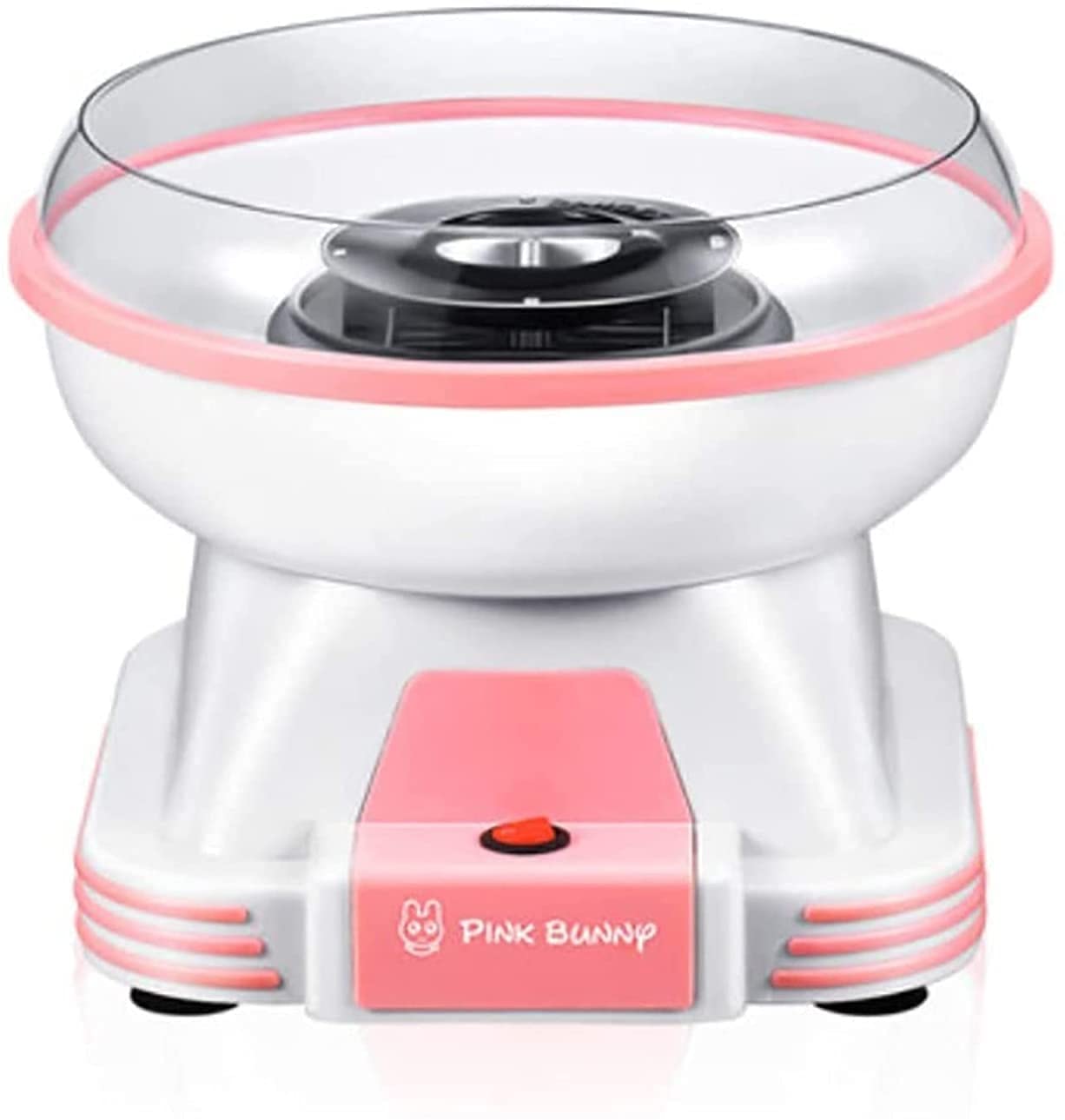 Máquina de algodón de azúcar, Fabricante de algodón de azúcar casero for la Fiesta de cumpleaños de la Familia, Mini Candy Floss Machine con Conos y SCOPEP de azúcar(Pink)