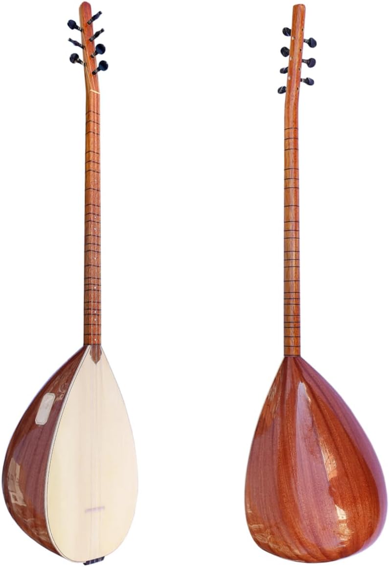 Turkish Professional Long Neck Mahogany Baglama Saz For Sale OSL-201