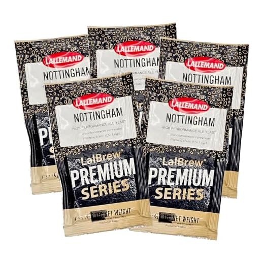 Danstar Lallemand Nottingham Ale Yeast - 5 Packets Multicolor 11g Nottinghamx5