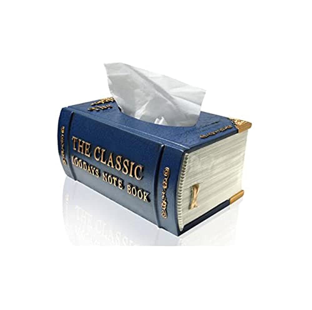 Pudełko na chusteczki higieniczne, Skórzane pudełko na chusteczki do samochodu, przechowywania w kuchni, stolik kawowy salonu(Deep Blue)