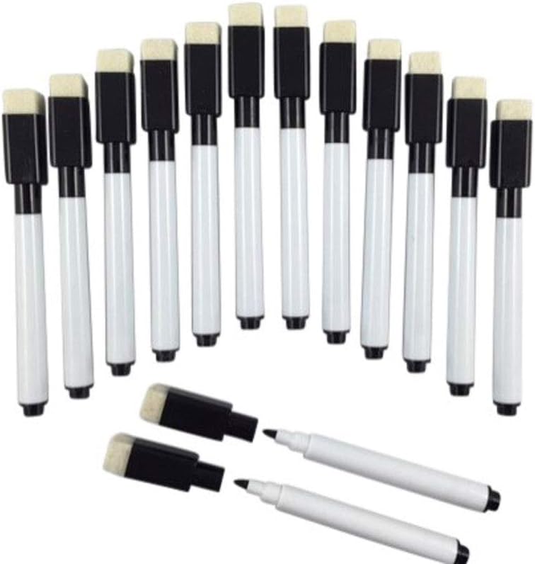 4 x Dry Wipe Board Marker Pens Black Amazon.co.uk Stationery