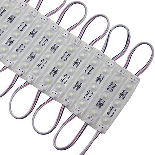 Image of Super Bright 200pcs 3 LED Module White 2835 SMD Waterproof Decorative Light for Letter Sign Advertising Signs with Tape Adhesive Backside (White)