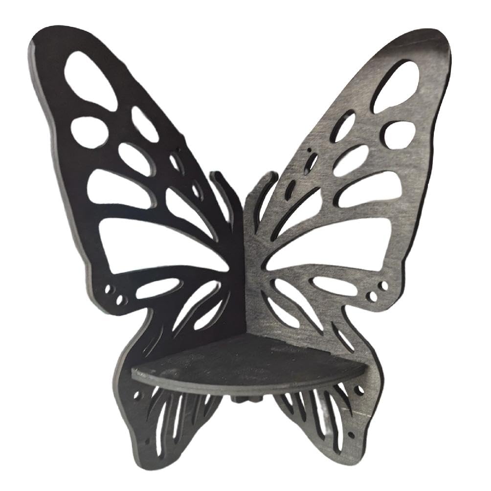 Decorative Butterfly Corner Shelf Stylish and Durable Wall Decoration for Displaying Cute Butterfly Wall Shelf for Home Cute Butterfly Wall Shelf Art and Craft Showcase Display Stand