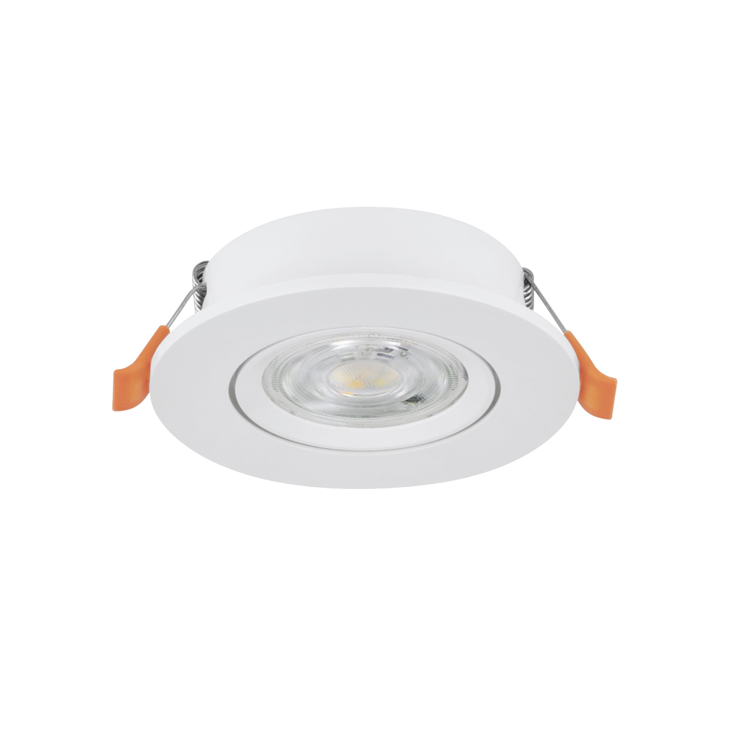 Eglo LED Recessed Spotlight Barranco, Ceiling Spot with Dip Switch, Adjustable Light Fixture Made of White Plastic, Warm to Cool White, Including GU10 Bulb, ∅ 9 cm